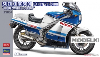 1:12 Сборная модель Suzuki RG500Γ ранняя модель (Синий/Белый цвет) (Limited Edition) - 21760