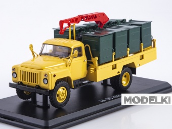 1:43 Контейнерный мусоровоз М-30 (53), бежевый / серый - SSM1493