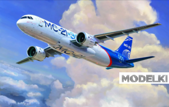 1:144 Сборная модель Пассажирский авиалайнер MC-21-300 - 7033