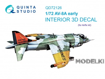 1:72 3D Декаль интерьера кабины AV-8A ранний (Airfix) - QD72126