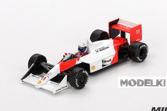 1:64 McLAREN MP4/4 #11 Alain Prost Japanese Grand Prix 2nd Place (1988), white / red - MGT01123Lhd
