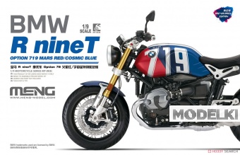 1:9 Сборная модель Мотоцикл BMW R nineT Option 719 Mars Red/ Cosmic Blue (Окрашенный) - MT-003t