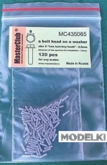 1:35 Головка болта на шайбе (ключ 0,9 мм установочное отверстие 1,0 мм) - MC435065