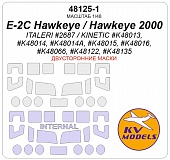 1:48 Маска окрасочная двусторонняя E-2C Hawkeye / Hawkeye 2000 (ITALERI #2687 / KINETIC #K48013, #K48014, #K48014A, #K48015, #K48016, #K48066, #K48122, #K48135) - 48125-1