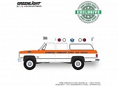 1:64 GMC Suburban 2500 Sierra Classic Ambulance Lebanon Township New Jersey First Aid Squad, white / orange 1984 - 30509