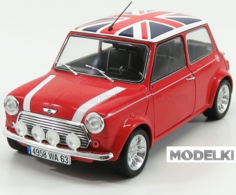 1:18 MINI Cooper 1.3i Sport Pack With Uk English Flag (1997), Red White Blue - 1800604