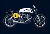 1:9 Сборная модель Мотоцикл Norton Manx 500cc 1951 - 4602