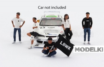 1:64 ACCESSORIES Set 5x Team Libery Walk Figures, Various - MGTAC27