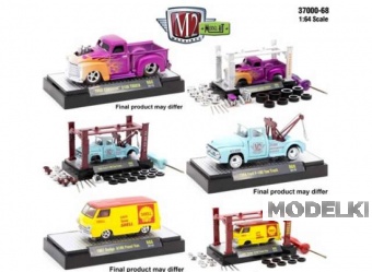 1:64 M2 Machines Model Kit, серия 68, набор из 6 комплектов - 37000-68~6