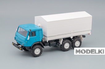1:43 (Уценка!) КАМАЗ 43101-010 бортовой с тентом, голубой / белый - ELK-1028-Z1