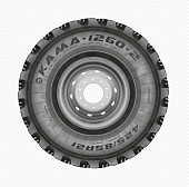 1:35 Комплект дисков и покрышек КАМА-1260 - BM3556