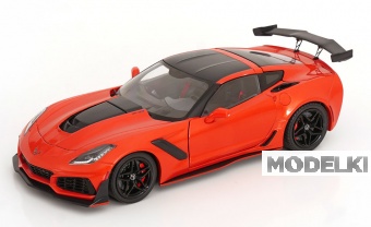 1:18 CHEVROLET Corvette C7 ZR1 Coupe (2019), orange metallic / Black - U18RDC001