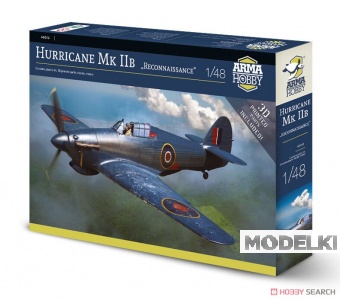 1:48 Сборная модель Hurricane Mk IIb Reconnaissance - AH40012