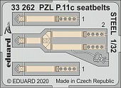 1:32 Фототравление для PZL P.11c, стальные ремни - 33262