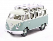 1:76 VOLKSWAGEN T1 Samba с досками для серфинга 1960 Light Green/Green - 76VWS005