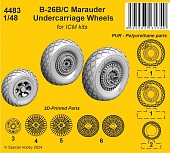 1:48 B-26B/C Marauder Undercarriage Wheels for ICM kit - 4483