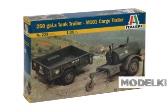 1:35 Сборная модель 250 GAL.S TANK TRAILER - M101 CARGO TRAILER - 0229