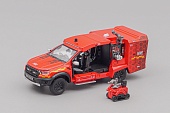 1:64 SCDF Light Fire Attack Vehicle (6th Gen) with robot, red - MCCITY64-LF6G63