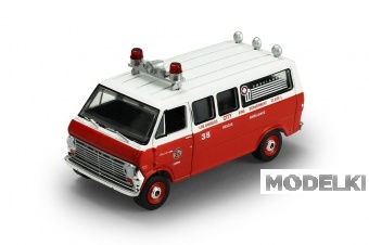 1:64 FORD Econoline Ambulance - Los Angeles Fire Department *Fire & Rescue Series 5* (1969), white / red - 67070B